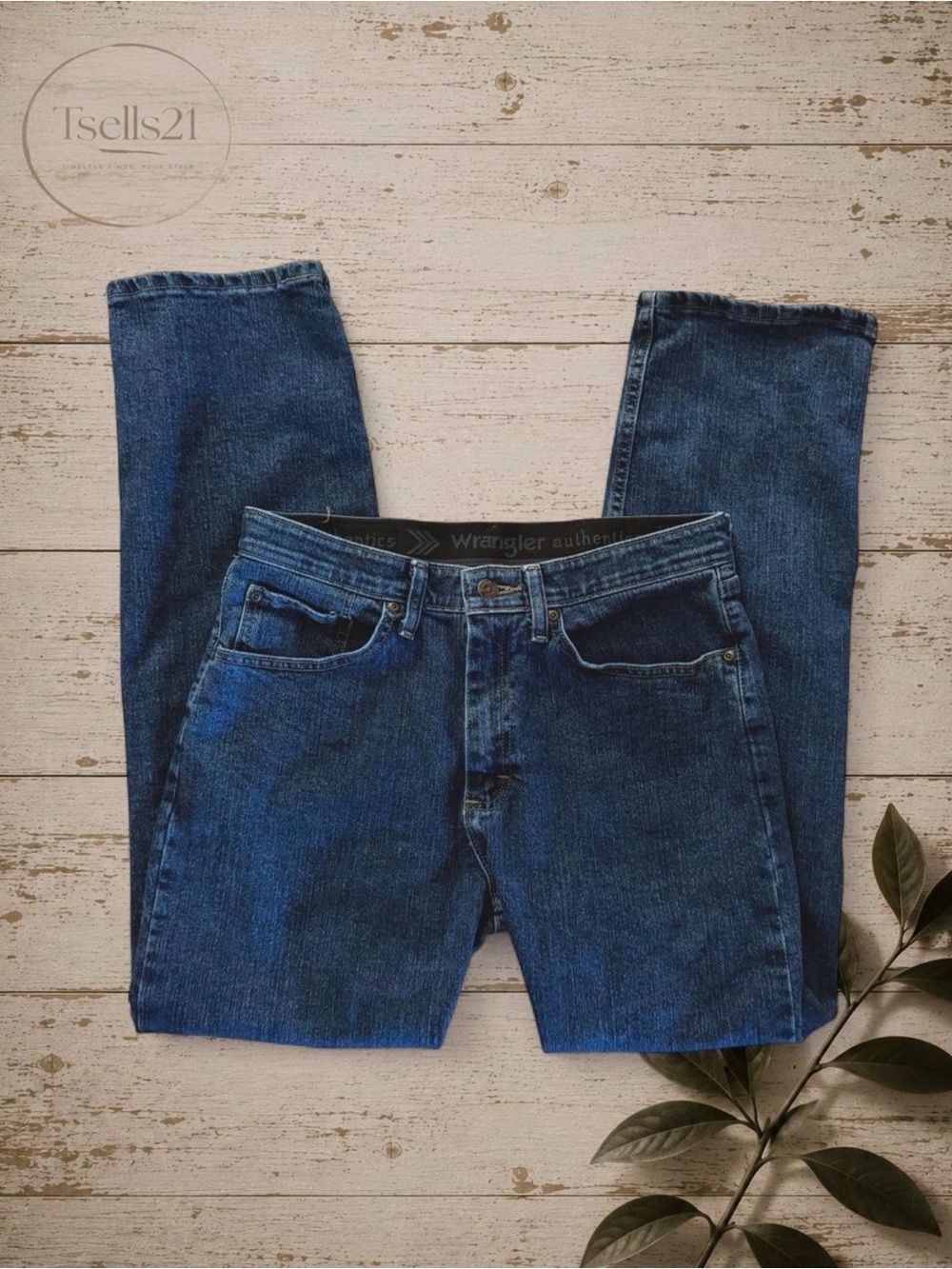 Wrangler Authentics Men’s Comfort Flex Waist Straight Leg Jeans - Size 30x30